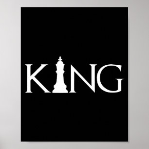King Chess Piece Halloween Costume Chess Lover Poster