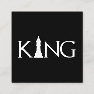 King Chess Piece Halloween Costume Chess Lover Vierkante Visitekaartje