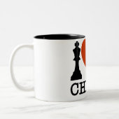 King Chess Piece I Heart Chess Coffee Mug (Gauche)