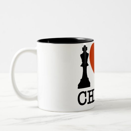 King Chess Piece I Heart Koffee Mok (Links)