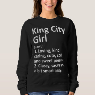 King City Meisje of Oregon Grappige Stad Home Root Trui