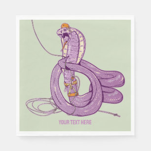 King Cobra Snake Rock Klimmen Servet