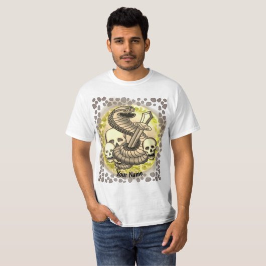 King Cobra Sword Skull T-shirt (Voorkant volledig)