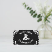 King Cobra Tattoo Parlor Visitekaartje (Staand voorkant)