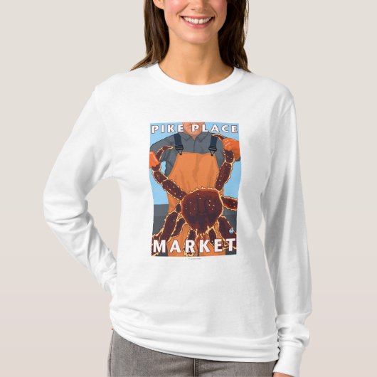 King Crab Fisherman - Pike Place Market , Seattle T-shirt (Voorkant)
