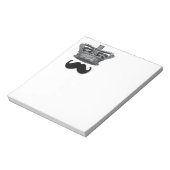 King Crown en Mustache Notitieblok (Gedraaid)