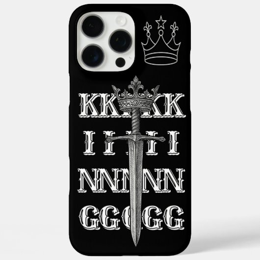 KING Crown Line Art black  Phone Case   (Achterkant)