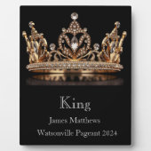 King Crown Pageant Plaque Fotoplaat (Voorkant)