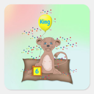 King Cub Vierkante Sticker