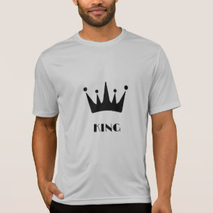 King Custom Text Zwarte Kroon Afbeelding Heren Spo T-shirt