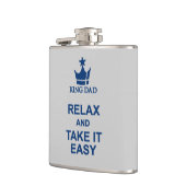 King Dad ontspannen en neem het gemakkelijk blauwe Heupfles (Links)