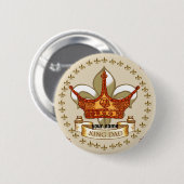 King Dad Royal Crown-pinknop Ronde Button 5,7 Cm (Voorkant /achterkant)