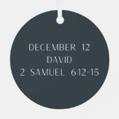 King David Dancing Before Ark Biblical Jesse Tree Metalen Ornament (Achterkant)