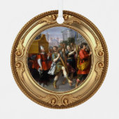 King David Dancing Before Ark Biblical Jesse Tree Metalen Ornament (Voorkant)