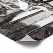 King David die de Lyre speelt Poster (Hoek)