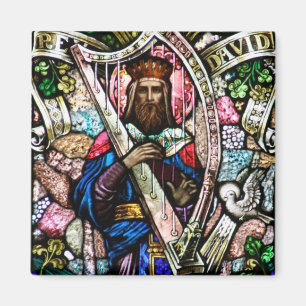 King David Glas in lood Art Magneet