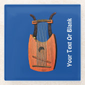 King David's Harp Glazen Onderzetter (Voorkant)