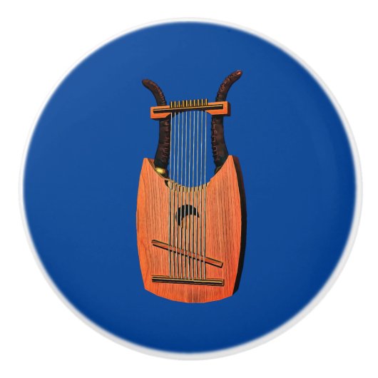 King David's Harp Keramische Knop (Voorkant)