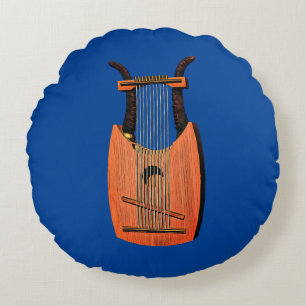 King David's Harp Rond Kussen
