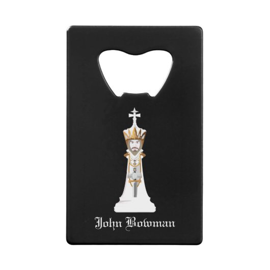 King d'échecs blanc / Nom personnalisé (Devant)