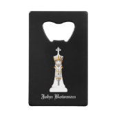 King d'échecs blanc / Nom personnalisé (Dos)
