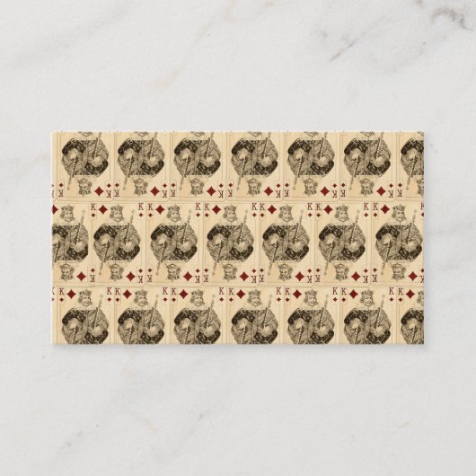  King Diamonds die kaarten speelt Visitekaartje (Voorkant)
