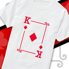 King Diamonds Kaart Costume Plays Kards King T-shirt