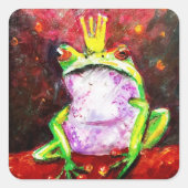 king dubious vierkante sticker (Voorkant)