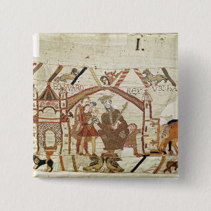 King Edward die zijn instructies geeft aan Earl Vierkante Button 5,1 Cm