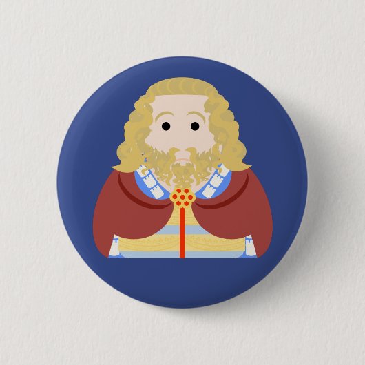 King Edward II of England Ronde Button 5,7 Cm (Voorkant)
