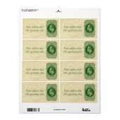 King Edward VII Prepaid Envelope Postage Stamp Etiket (Full Sheet)