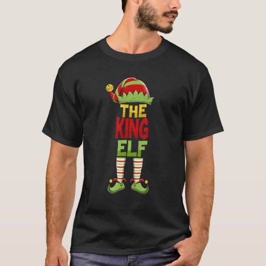 King ELF Family Matching Group kerstpyjama T-shirt (Voorkant)