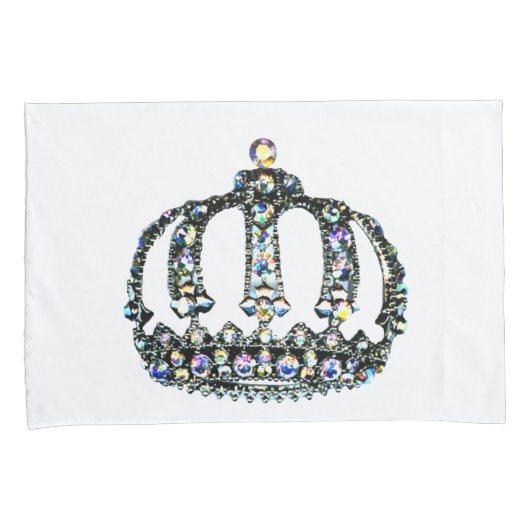 "King" en "Queen" Krowns Kussensloop (Voorkant-Rechts)