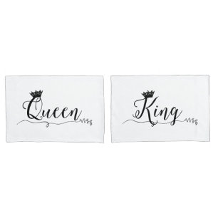 "King" en "Queen" Kussensloop