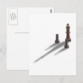 King en twee Pawns Briefkaart (Voorkant / Achterkant)