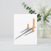 King en twee Pawns Briefkaart (Staand voorkant)