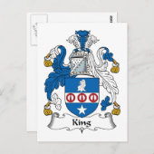 King Family Crest Briefkaart (Voorkant / Achterkant)