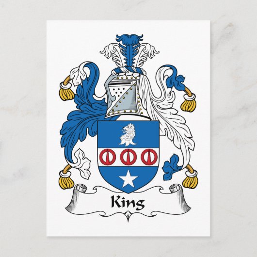 King Family Crest Briefkaart (Voorkant)