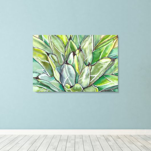 King Ferdinand Agave Canvas Print (Insitu (Houten vloer))