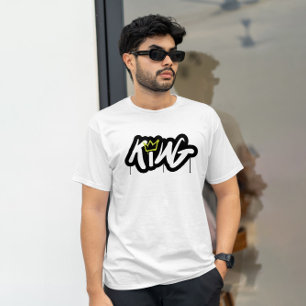"King" Graffiti Street draag Stijl T-shirt