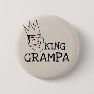 King Grampa T-shirts en geschenken Ronde Button 5,7 Cm