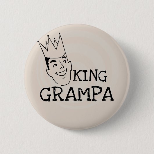 King Grampa T-shirts en geschenken Ronde Button 5,7 Cm (Voorkant)