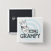 King Grampy Tshirts en geschenken Vierkante Button 5,1 Cm (Voorkant /achterkant)