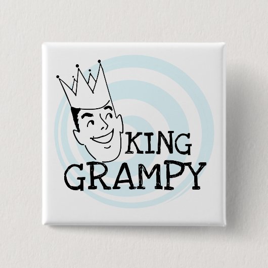 King Grampy Tshirts en geschenken Vierkante Button 5,1 Cm (Voorkant)