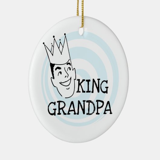 King Grandpa T-shirts en cadeaus Keramisch Ornament (Rechts)