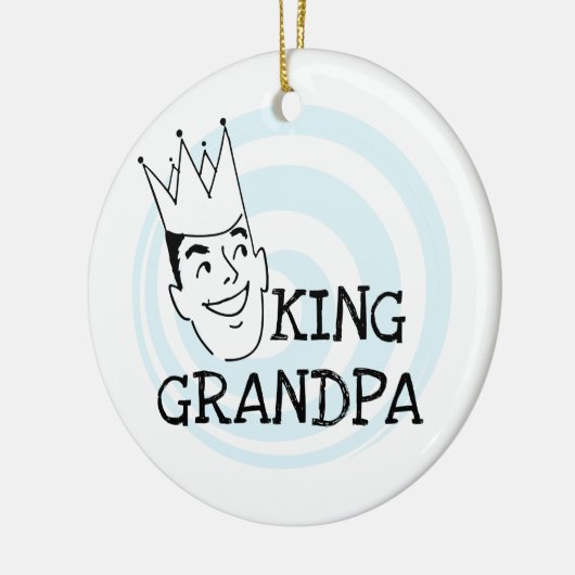 King Grandpa T-shirts en cadeaus Keramisch Ornament (Links)