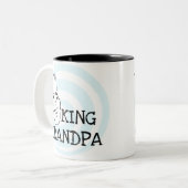 King Grandpa T-shirts en cadeaus Tweekleurige Koffiemok (Voorkant links)