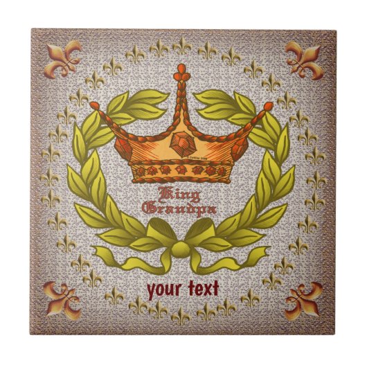 King Grandpa tegel Tegeltje (Voorkant)