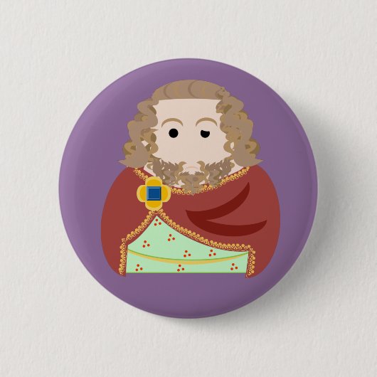 King Henry III of England. Ronde Button 5,7 Cm (Voorkant)