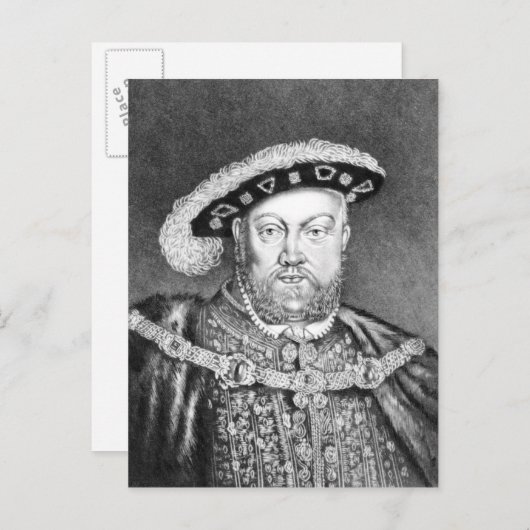 King Henry VIII illustratie Briefkaart (Voorkant / Achterkant)